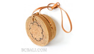 ata rattan hand woven handbags around motif ethnic bali design quality export